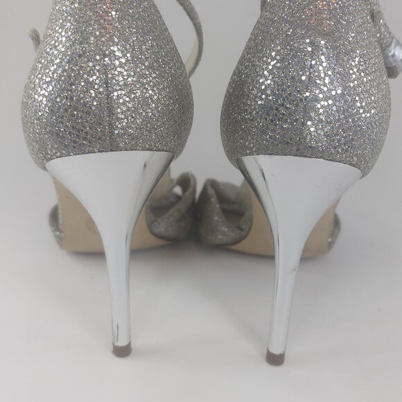 MICHAEL Michael Kors Strappy Silver Heels Size US 5.5 - Picture 5 of 14